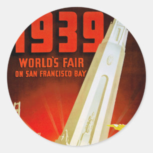 1939 World Fair San Francisco Classic Round Sticker