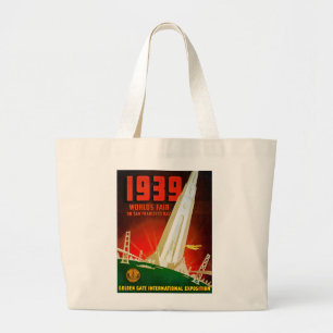 1939 World Fair San Francisco Large Tote Bag