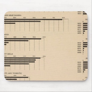 193 Value, products by industries 1850-1900 Mouse Mat