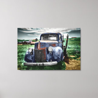 1940 Antique Truck Colourized Photo Canvas Print