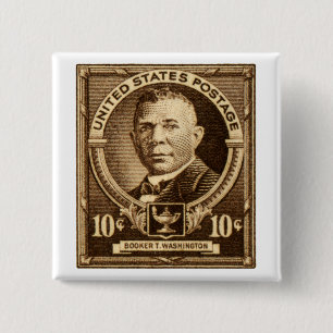 1940 Booker T. Washington Stamp 15 Cm Square Badge