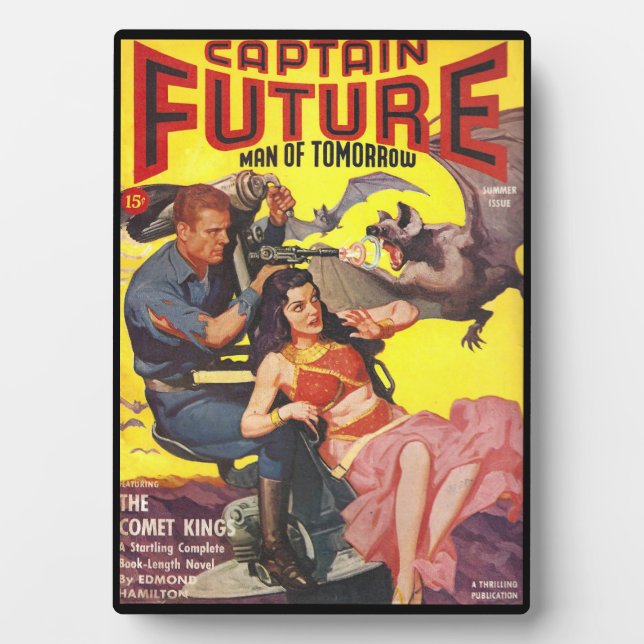 1940 CAPTAIN FUTURE PULP SCIENCE FICTION PLAQUE (Front)