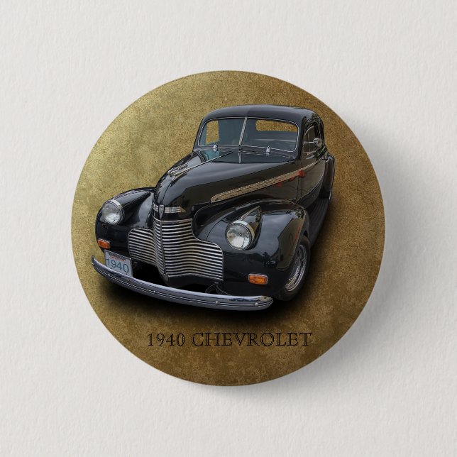 1940 CHEVROLET 2 6 CM ROUND BADGE (Front)