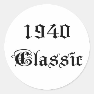 1940 Classic Round Sticker