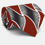 1940 TIE<br><div class="desc">Fluid, elongated shapes in classic cinnamon-brown connect with graphic back and white waves in this bold 1940s-inspired tie. A stand-out design for the man of style and confidence. Affordable vintage-inspired design.</div>