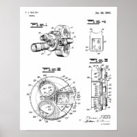 1940 Vintage Camera Patent Art Drawing Print