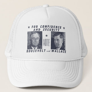 1940 Vote Roosevelt + Wallace, grey Trucker Hat