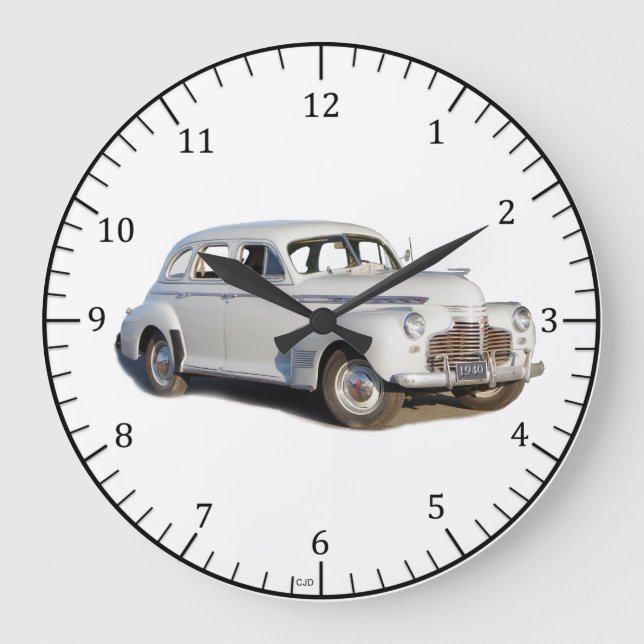 1940 white 2500 Deluxe clock (Front)