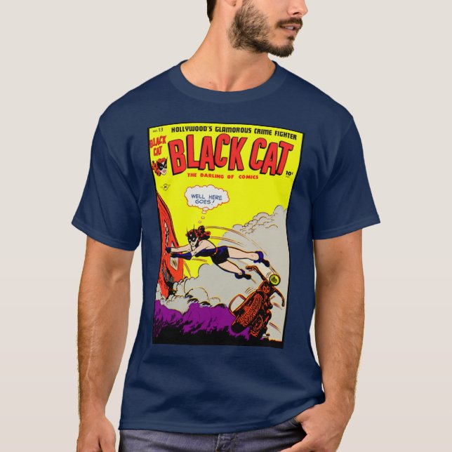 1940's Black Cat Comic T-Shirt (Front)