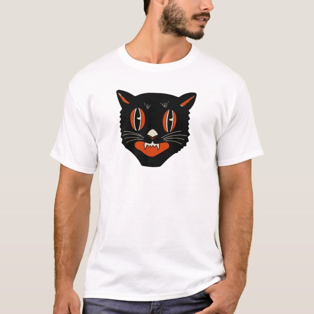 1940s Black Cat Design T-Shirt (Front)