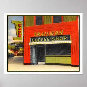 1940's Cafe- Coffee Shop Poster
