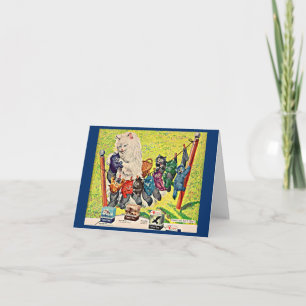 1940s Carter’s Ink ad mama cat and kittens Note Card