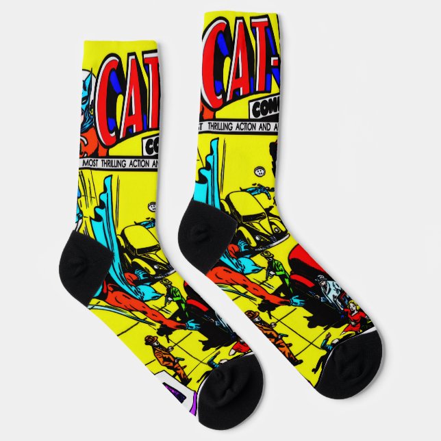 1940's CAT-MAN Comics Socks (Right)