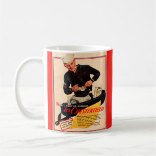 1940s Chesterfield cigarettes ad with sailor Coffee Mug