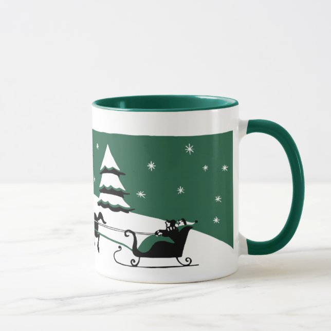 1940s Christmas Snow Scene Mug (Right)
