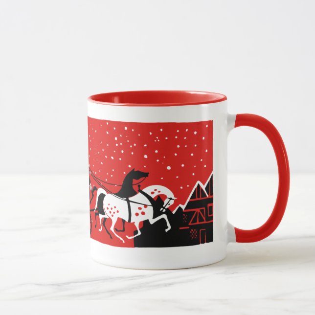 1940s Christmas Snow Scene Mug (Right)