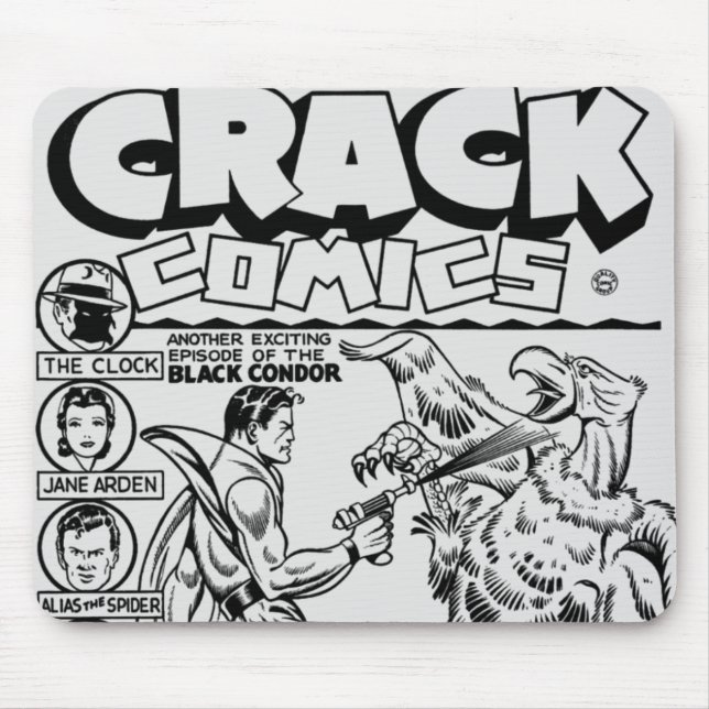 1940's Classic Crack Comics Mousepad (Front)
