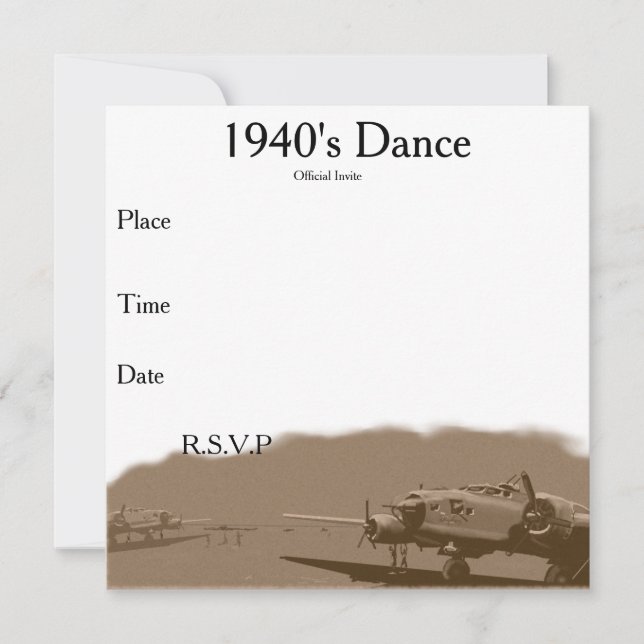 1940's Dance Invite (Front)