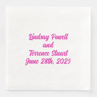 1940's Exotic Magenta Wedding  Napkin