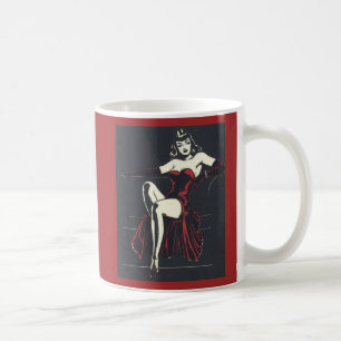 1940s femme fatale coffee mug