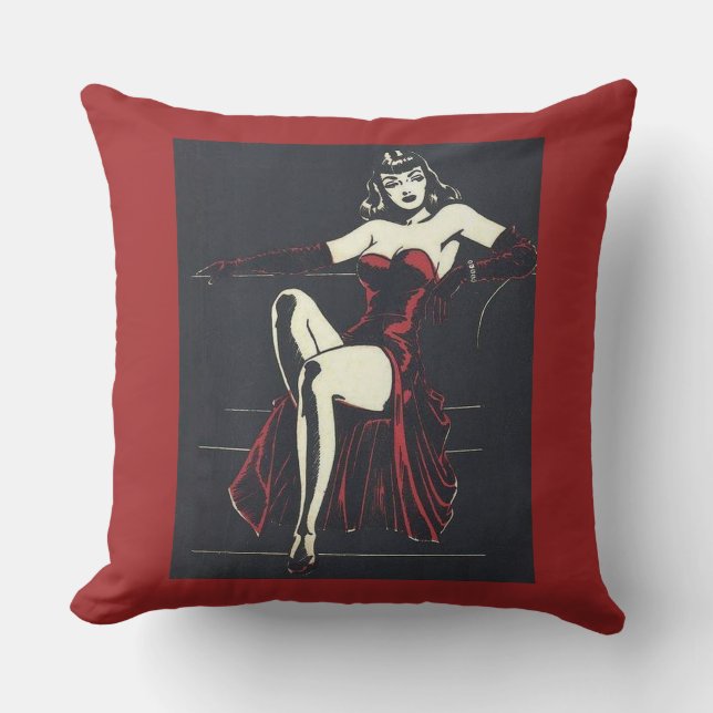 1940s femme fatale cushion (Front)