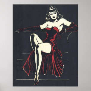 1940s femme fatale poster