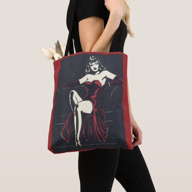 1940s femme fatale tote bag (Close Up)