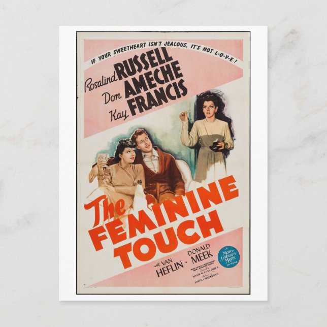 1940s Film The Feminine Touch Postcard (Front)