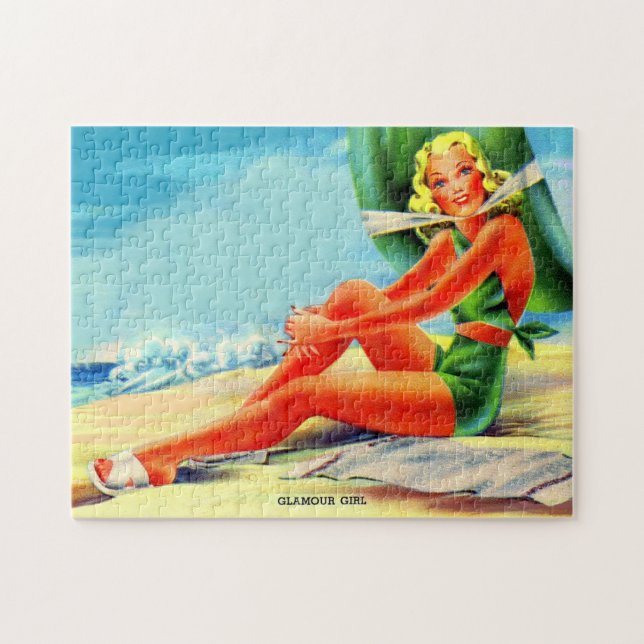 1940s glamour girl jigsaw puzzle (Horizontal)