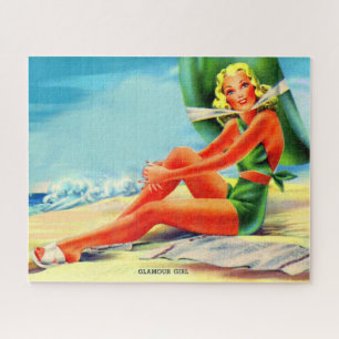 1940s glamour girl jigsaw puzzle