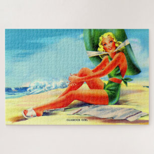1940s glamour girl jigsaw puzzle