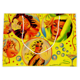 1940s glamour girls large gift bag