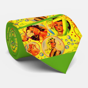1940s glamour girls print tie
