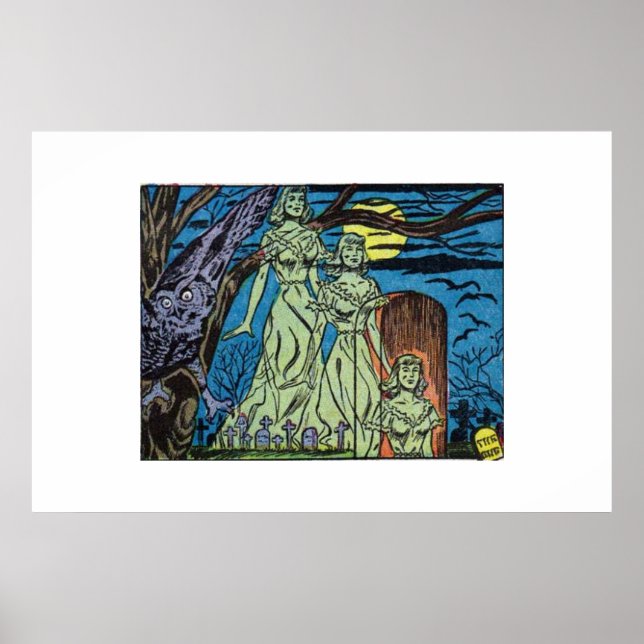 1940s Golden age Horror vintage comics Poster (Front)