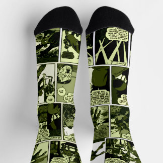 1940's Green Lama Comic Strip Socks