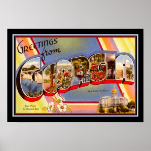 1940's "Greetings from Georgia" Poster