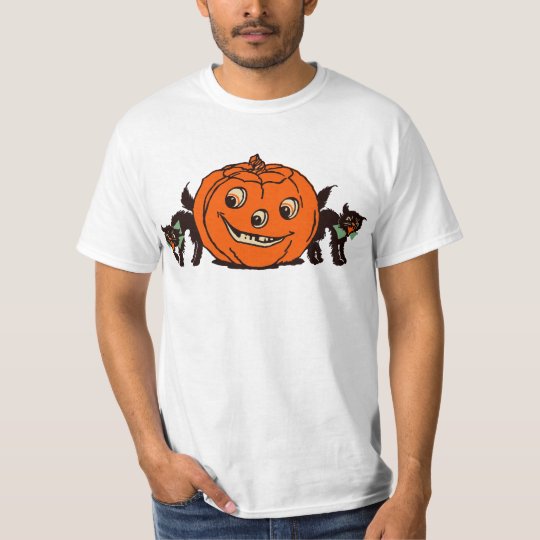 1940s Halloween Jack O'Lantern with Black Cats Tee