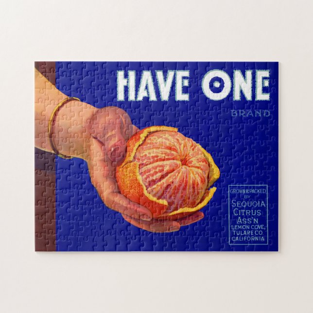 1940s Have One orange crate label Jigsaw Puzzle (Horizontal)