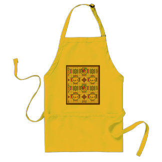 1940s Kitchen Pattern w/Yellow Teapots Standard Apron