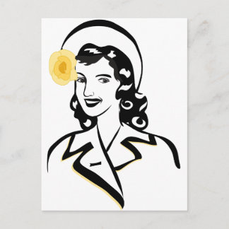 1940's Lady Postcard