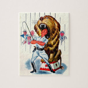 1940s lion tamer and lion jigsaw puzzle