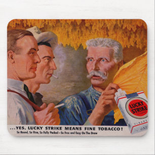 1940s Lucky Strike Means Fine Tobacco Mouse Mat
