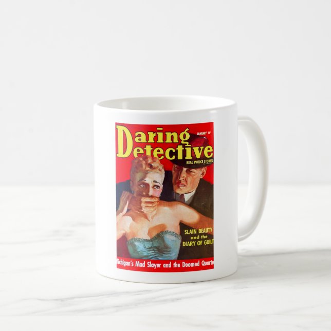 1940s LURID DETECTIVE MAG COVER  Coffee Mug (Front Right)