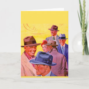1940s men in hats card