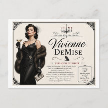 1940s Murder Mystery Character Vivienne DeMise