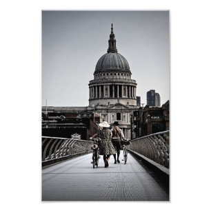 1940's On Millennium Bridge London (6331) Photo Print