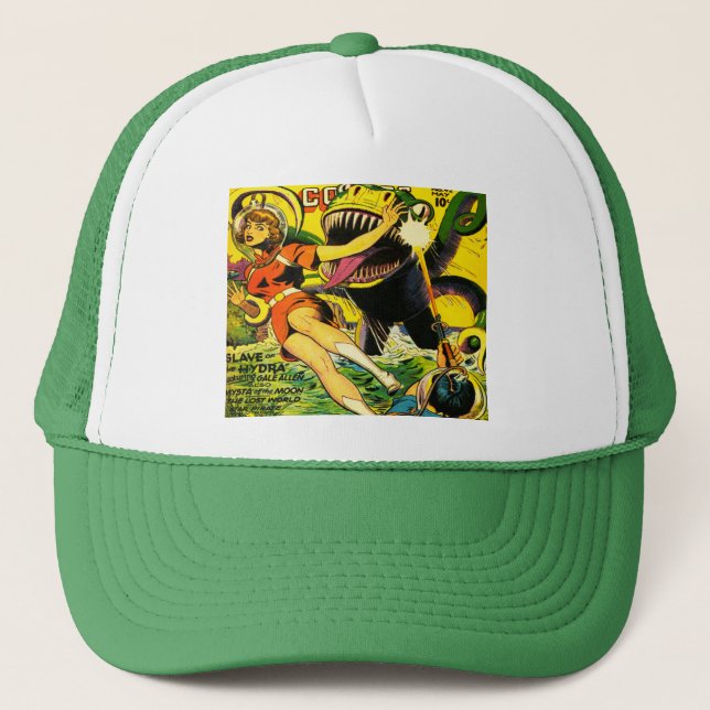1940's SCI FI COMICS DESIGN ART COVER  Trucker Hat (Front)