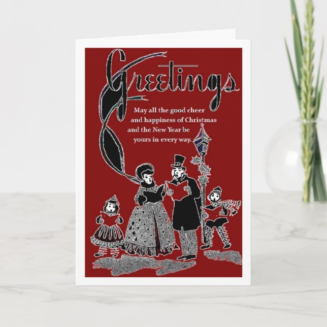 1940s Style Christmas Card Greeting (Front)