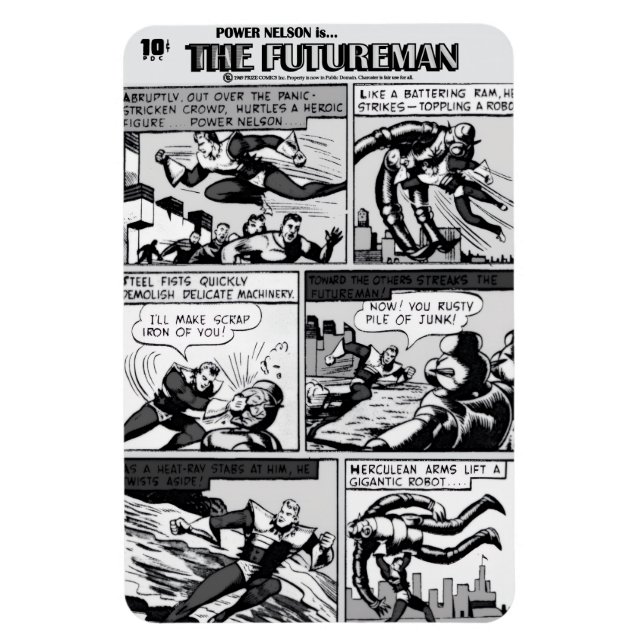 1940's The FUTUREMAN Comic Strip Flexible Magnet (Vertical)