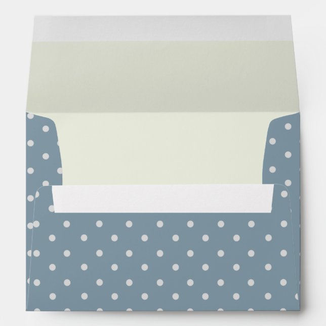 1940s theme strong woman polka dot envelope (Back (Bottom))